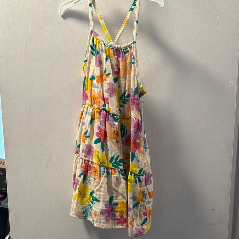 Cat & Jack White and Yellow Casual Dress